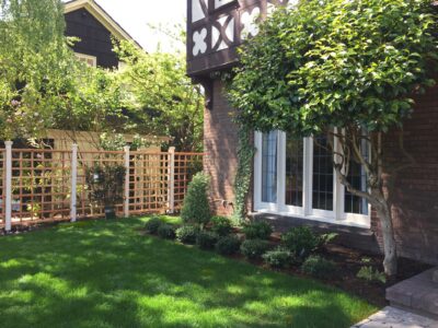 The beautiful windows are now revealed, and the entry walkway was widened to meet the existing porch extents. Looking forward to adding this design to the projects page!