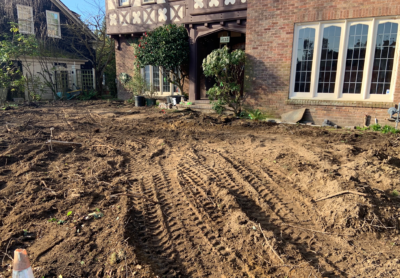 Regrading the front yard